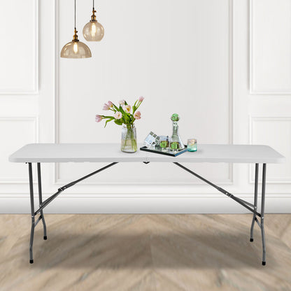 Folding Table Outdoor Indoor Heavy Duty Portable Table With Carrying Handle For Camping Picnic Party