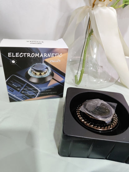 Portable Kinetic Car Air Freshener Solar Powered Double Ring Rotating Air Cleaner Perfume Fragrance Diffuser