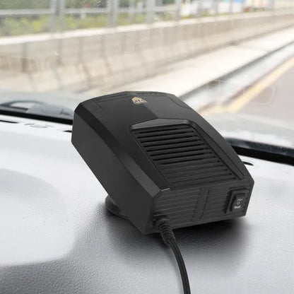 Portable Car Heater Heating Fan 2 In 1 Defroster Defogger Demister Windshield Heater Automotive Cooling Fan With Rotating Base