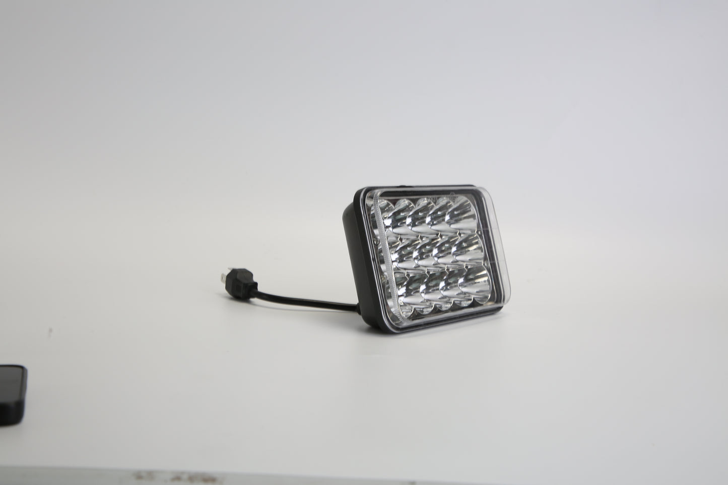 2Pcs 4x6in Car LED Headlights Vehicle Rectangular Headlamp With H4 Socket H4-to-3Pins Adapter With High Low Beam White Light IP68 Waterproof For 10-80V SUV Truck Sedan Car Motorcycle