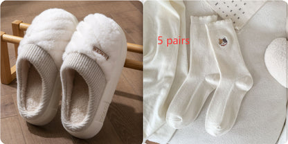 Women's Cotton Slippers Indoor Non-slip Thick-soled Cotton Slippers Cotton Slippers
