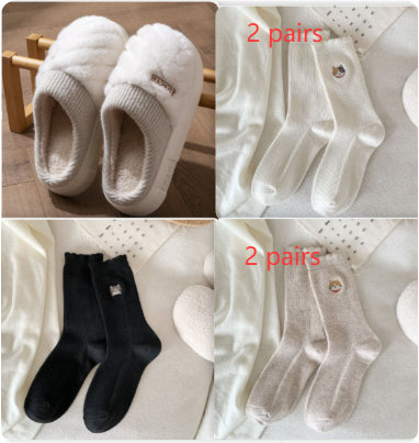 Women's Cotton Slippers Indoor Non-slip Thick-soled Cotton Slippers Cotton Slippers