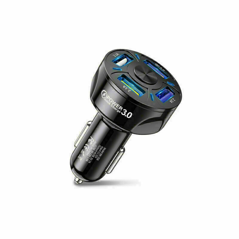 In-Car 4Ports USB Car Charge 45W Mini Fast Charging For Phone Charger Adapter